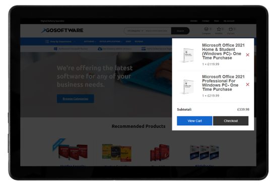 Add to cart process